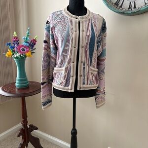 Vtg 80s COOGI Australia Knit Sweater with Multicolor 3D Design - Women’s small
